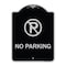 Signmission Designer Series-No Parking Small, Black & Silver Heavy-Gauge Aluminum, 24" x 18", BS-1824-9816 A-DES-BS-1824-9816 - alternate 1
